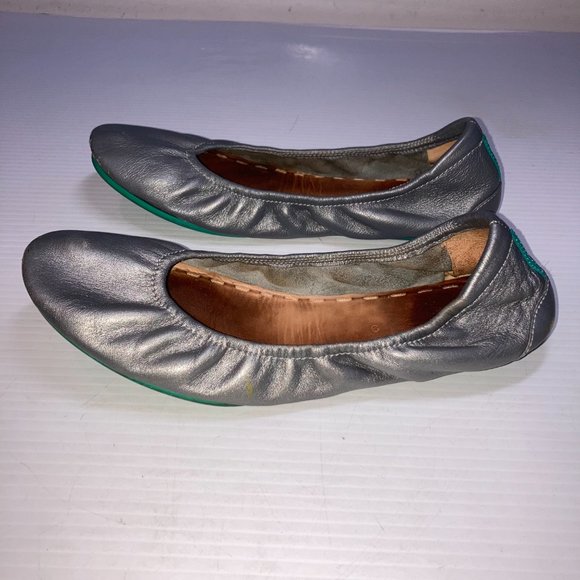Tieks by Gavrieli Foldable Scrunch Ballet Flats Sz 9 Pewter Gray Leather From - Picture 3 of 11